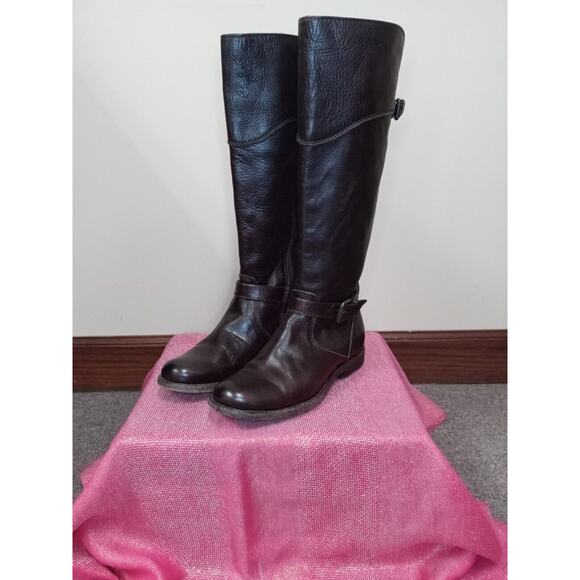 Frye Boots Women's Brown Knee High with Buckle detail - Size 6 (12249) - Picture 1 of 5